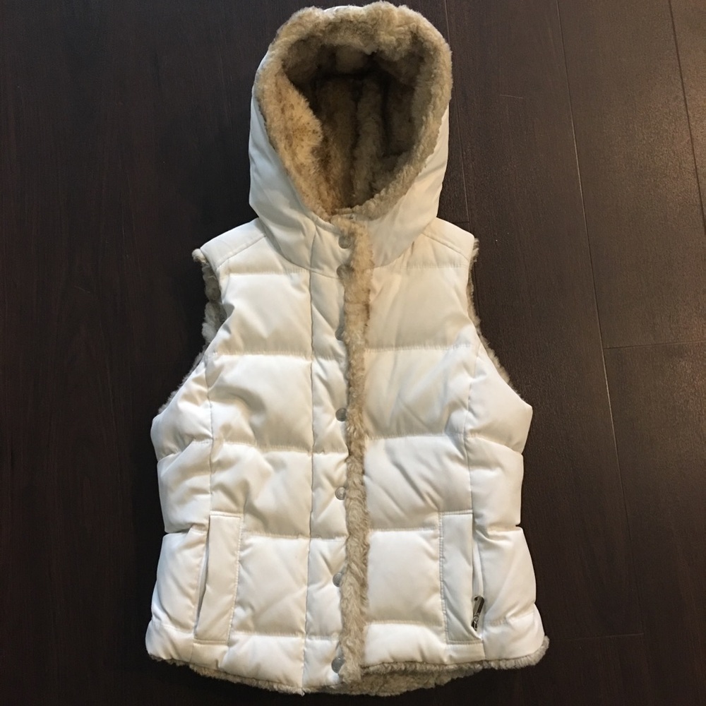 Juicy Couture down vest, faux fur lining